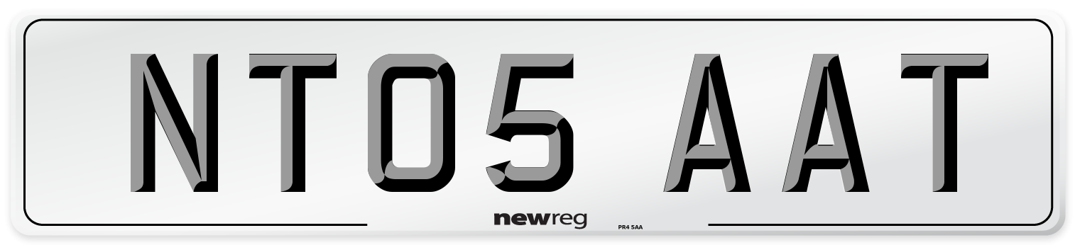 NT05 AAT Number Plate from New Reg
